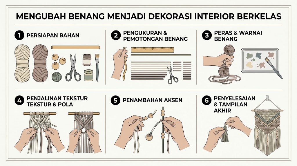 Mengubah Benang Sederhana Menjadi Dekorasi Interior Berkelas dan Elegan